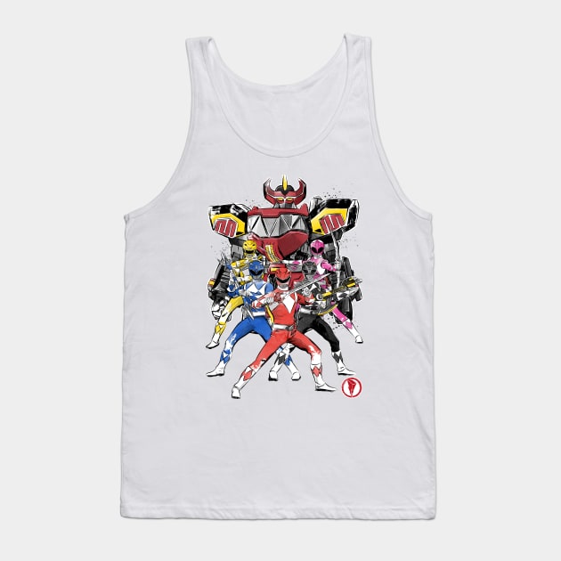 Power Rangers sumi e Tank Top by DrMonekers